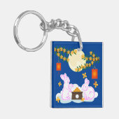 Mid Herfst Festival Maan Konijn Mooncake Osmanthus Sleutelhanger (Voorkant Links)