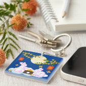 Mid Herfst Festival Maan Konijn Mooncake Osmanthus Sleutelhanger (Voorkant Rechts)