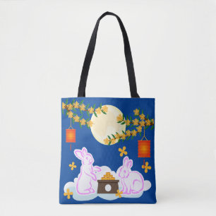 Mid Herfst Festival Maan Konijn Mooncake Osmanthus Tote Bag
