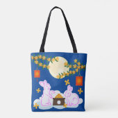 Mid Herfst Festival Maan Konijn Mooncake Osmanthus Tote Bag (Achterkant)