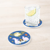 Mid Herfst Festival Maan Konijn Mooncake Osmanthus Zandsteen Onderzetter (Zijkant)