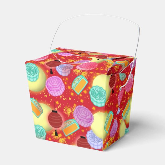 Mid herfst Maan Festival- Rood Bedankdoosjes (Voorkant Zijde)