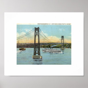 Mid-Hudson Bridge, Poughkeepsie 1930  Poster