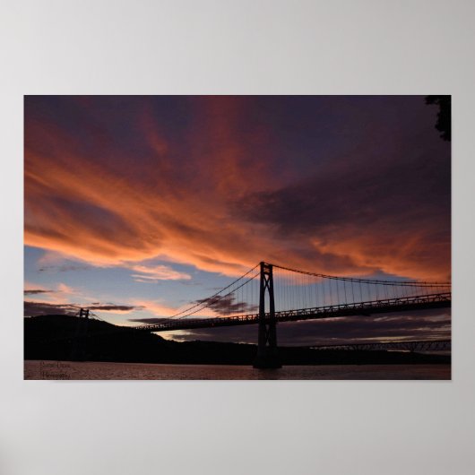 Mid Hudson Bridge Sunset Poster (Voorkant)