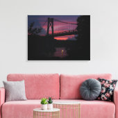 Mid-Hudson Bridge Zonsondergang Canvas Afdruk (Insitu (Woonkamer))