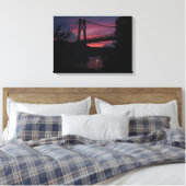 Mid-Hudson Bridge Zonsondergang Canvas Afdruk (Insitu (Slaapkamer))