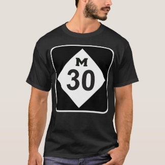 Mid Michigan Highway M30 Midland Wiom Lake Edenvil T-shirt