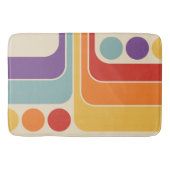 Mid Mod 70s Retro  stijl geometrisch ontwerp Badmat (Voorkant)