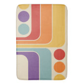 Mid Mod 70s Retro stijl geometrisch ontwerp Badmat (Voorkant Verticaal)