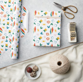 Mid Mod Atomic Mid-Century Moderne Vormen Retro Cadeaupapier