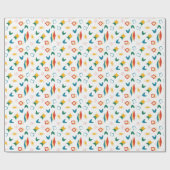 Mid Mod Atomic Mid-Century Moderne Vormen Retro Cadeaupapier (Vlak)