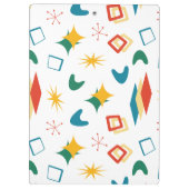 Mid Mod Atomic Mid-Century Moderne Vormen Retro Klembord (Achterkant)