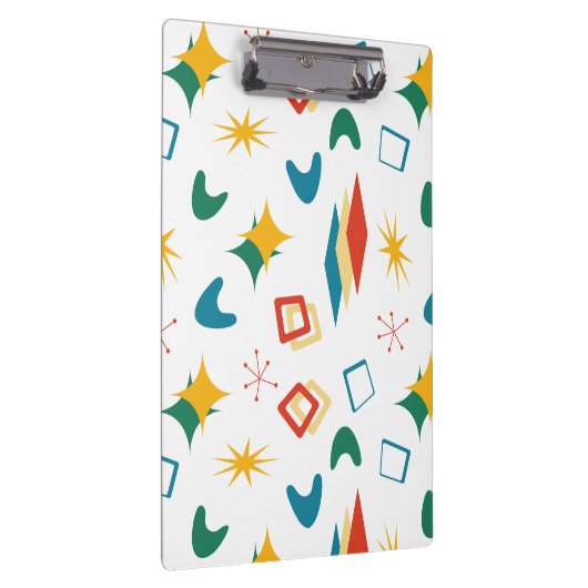 Mid Mod Atomic Mid-Century Moderne Vormen Retro Klembord (Rechts)