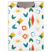 Mid Mod Atomic Mid-Century Moderne Vormen Retro Klembord (Voorkant)