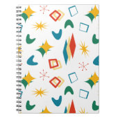 Mid Mod Atomic Mid-Century Moderne Vormen Retro Notitieboek (Voorkant)