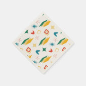 Mid Mod Atomic Mid-Century Moderne Vormen Retro Servet (Hoek)