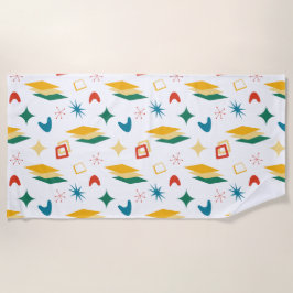 Mid Mod Atomic Mid-Century Moderne Vormen Retro Strandlaken