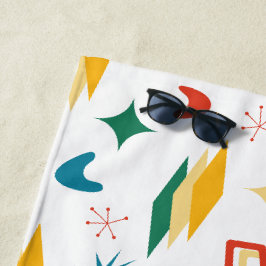 Mid Mod Atomic Mid-Century Moderne Vormen Retro Strandlaken