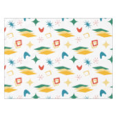 Mid Mod Atomic Mid-Century Moderne Vormen Retro Tafelkleed (Voorkant (Horizontaal))