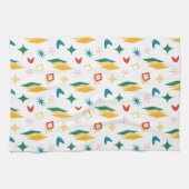 Mid Mod Atomic Mid-Century Moderne Vormen Retro Theedoek (Horizontaal)