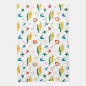 Mid Mod Atomic Mid-Century Moderne Vormen Retro Theedoek (Verticaal)