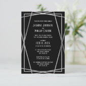 Mid Mod B&G Design- 3x5 Wedding/Ontvangst uitnodig Kaart (Staand voorkant)
