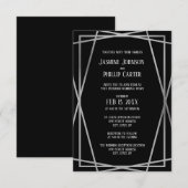 Mid Mod B&G Design- 3x5 Wedding/Ontvangst uitnodig Kaart (Voorkant / Achterkant)