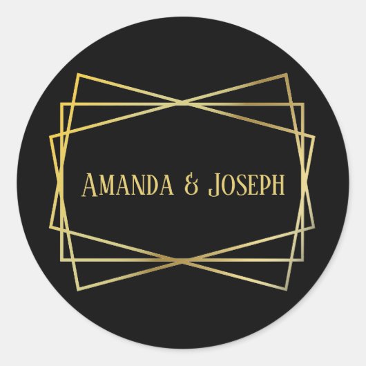 Mid Mod Black Design - Circle Sticker (Voorkant)