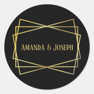 Mid Mod Black Design - Circle Sticker