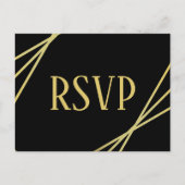 Mid Mod Black Design- RSVP/Dinner Choices Briefkaa Briefkaart (Voorkant)