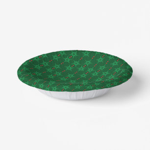 Mid Mod Garland Green Paper Bowl Papieren Kommen