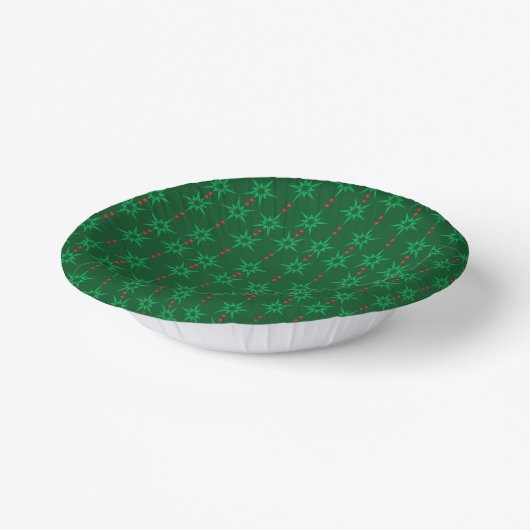Mid Mod Garland Green Paper Bowl Papieren Kommen (Gebogen)