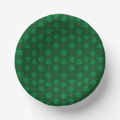 Mid Mod Garland Green Paper Bowl Papieren Kommen (Voorkant)