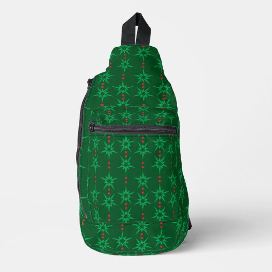 Mid Mod Garland Green Sling Bag (Voorkant)