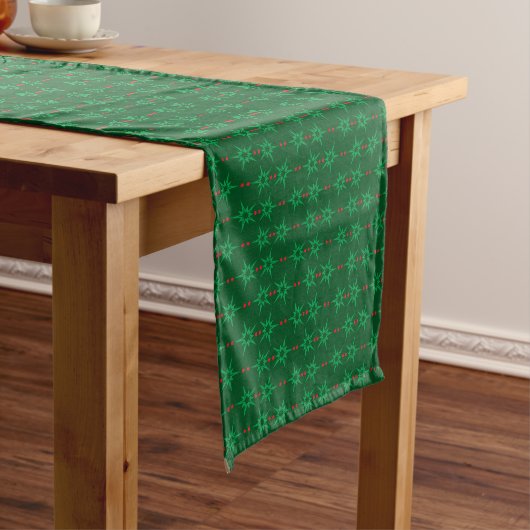 Mid Mod Garland Green Table Runner (3 maten) Korte Tafelloper (Voorbeeld)