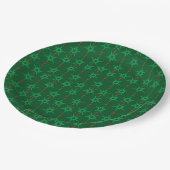 Mid Mod Garland Groen 9" Papier Bord (Gekanteld)