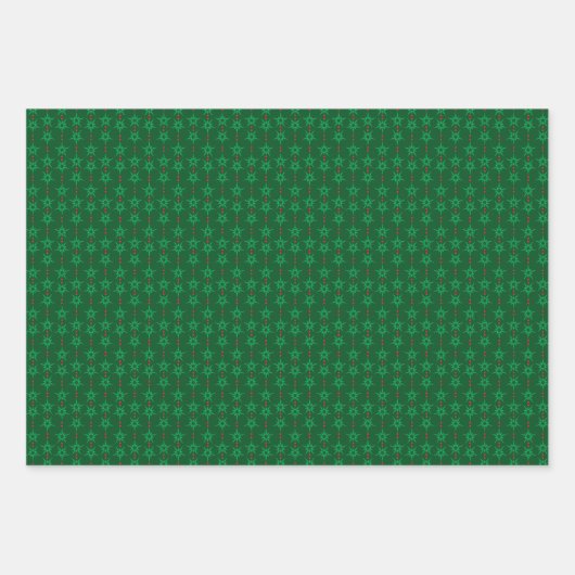 Mid Mod Garland Groen inpakpapier (Voorkant 3)