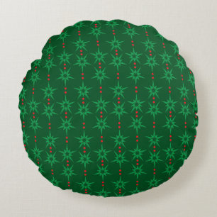 Mid Mod Garland Groen Rond Kussen