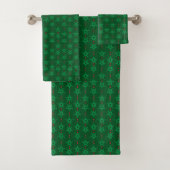 Mid Mod Garland Groene Badhanddoek Set Bad Handdoek (Insitu)