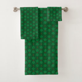 Mid Mod Garland Groene Badhanddoek Set Bad Handdoek