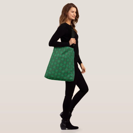 Mid Mod Garland Groene Crossbody Tas (Op model)