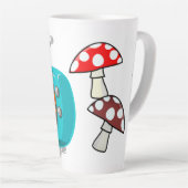 Mid Mod Geld Retro TV Latte Mok (Rechterhoek)