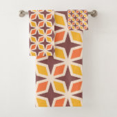 Mid Mod geometrisch sterpatroon Bad Handdoek (Insitu)