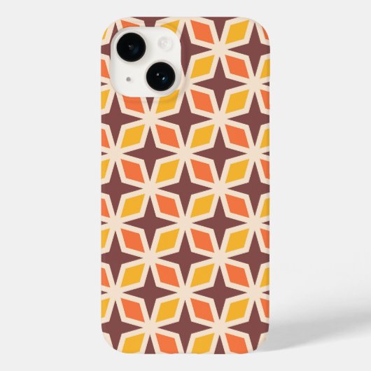 Mid Mod geometrisch sterpatroon Case-Mate iPhone Case (Achterkant)