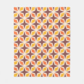 Mid Mod geometrisch sterpatroon Fleece Deken (Voorkant)