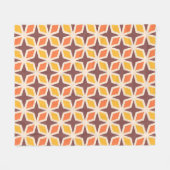 Mid Mod geometrisch sterpatroon Fleece Deken (Voorkant (Horizontaal))