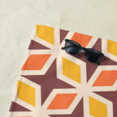 Mid Mod geometrisch sterpatroon Strandlaken (In situ)