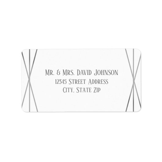 Mid Mod Grey Design - Adreslabel Etiket (Voorkant)