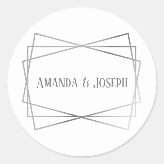 Mid Mod Grey Design - Circle Sticker (Voorkant)