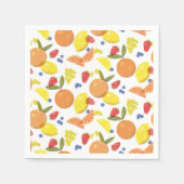 Mid Mod Grungy Risograph Farmers Market Fruit Servet (Voorkant)